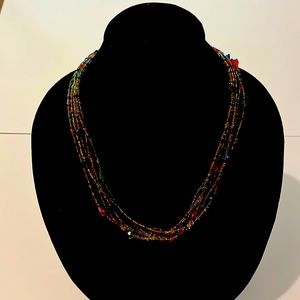 Multiple color necklace  5 strands.